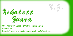 nikolett zvara business card